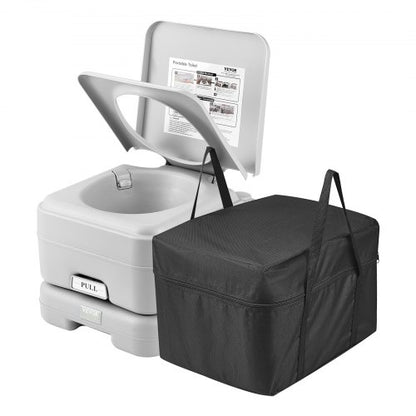 VEVOR Portable Toilet for Camping with Carry Bag, RV Toilet with 3.2 Gal Waste Tank, Push-Button Pressurized Flush Commode, Leak-proof and Odourless Travel Toilet for Adults Kids Camping Car - DCX32GAL32GALYTV0V0 - view 2
