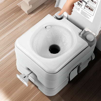 VEVOR Portable Toilet for Camping with Carry Bag, RV Toilet with 3.2 Gal Waste Tank, Push-Button Pressurized Flush Commode, Leak-proof and Odourless Travel Toilet for Adults Kids Camping Car - DCX32GAL32GALYTV0V0 - view 9