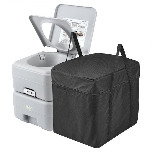 VEVOR Portable Toilet for Camping, Porta Potty with Carry Bag, 5.3 Gal Waste Tank & 3.2 Gal Flush Tank, Push-Button Pressurized Flush Commode, Leak-proof and Odourless Travel Toilet for Camping Car - DCX53GAL32GALWN45V0 - view 2