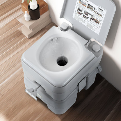 VEVOR Portable Toilet for Camping, Porta Potty with Carry Bag, 5.3 Gal Waste Tank & 3.2 Gal Flush Tank, Push-Button Pressurized Flush Commode, Leak-proof and Odourless Travel Toilet for Camping Car - DCX53GAL32GALWN45V0 - view 9
