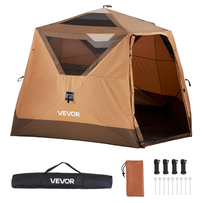 VEVOR Camping Tent, 6 Person Pop Up Instant Cabin Tent with Rainfly & Large Mesh Windows, 60 Seconds Easy Setup, Portable Waterproof Cabin Hub Tents with Carry Bag for Family Outdoor Camping & Hiking - DCZ9684INCH570FH1001V0 - view 10