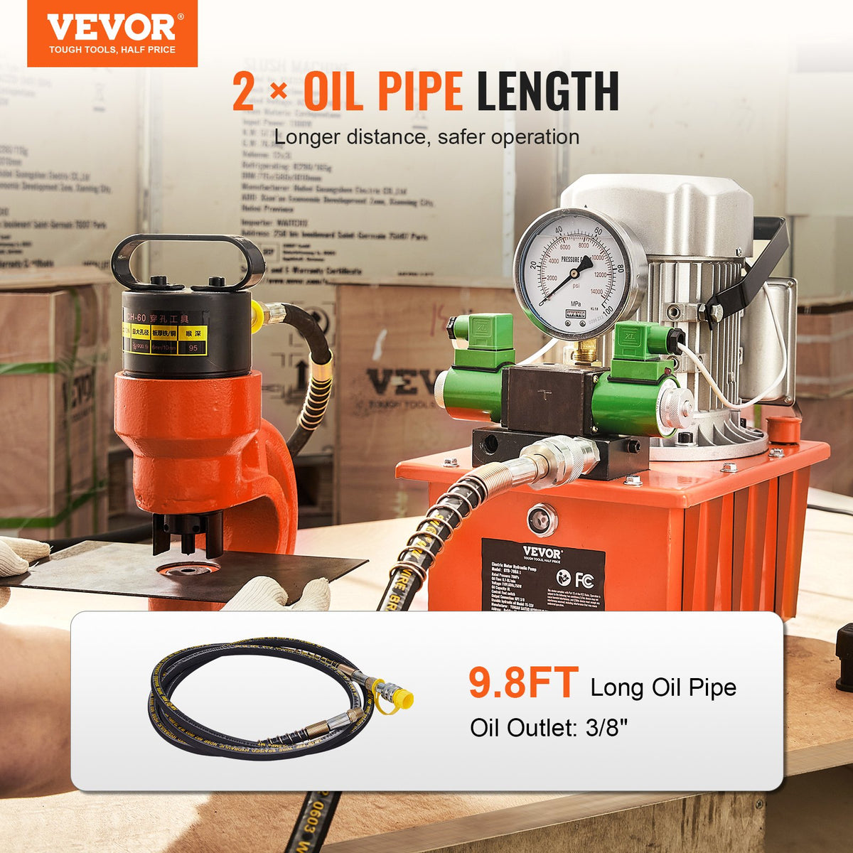 VEVOR Hydraulic Electric Pump - Select Your Configuration - DD750W8L3110V8XCXV1 - view 2