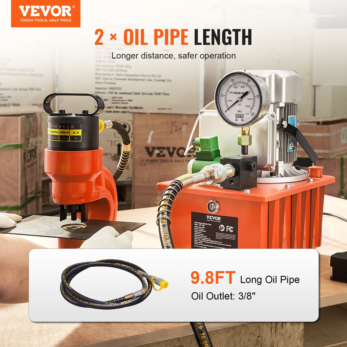 VEVOR Hydraulic Electric Pump - Select Your Configuration - DD750W8L3110VG4UYV1 - view 2