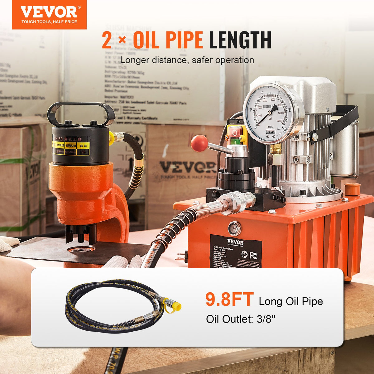 VEVOR Hydraulic Electric Pump - Select Your Configuration - DD750W8L3110VMD08V1 - view 2