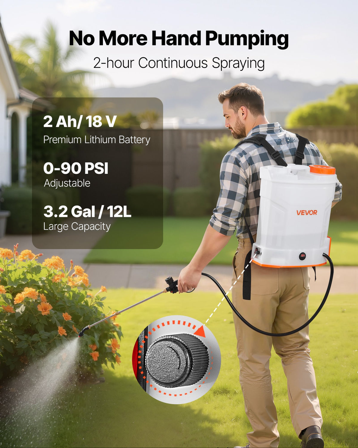 VEVOR Battery Powered Backpack Sprayer - Select Your Configuration - DDBBPWQBCPPPMP4K3001V1 - view 2