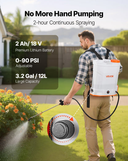 VEVOR Battery Powered Backpack Sprayer - Select Your Configuration - DDBBPWQBCPPPMP4K3001V1 - view 2