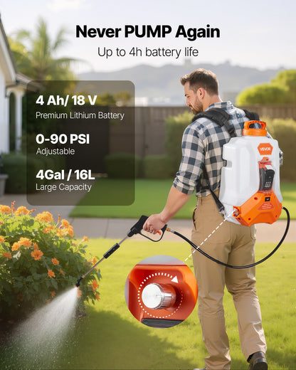 VEVOR Battery Powered Backpack Sprayer - Select Your Configuration - DDBBPWQBCPPPSEYIX001V1 - view 2