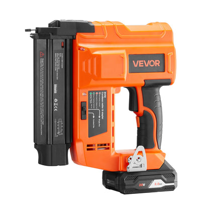 VEVOR Cordless Brad Nailer, 18 Gauge, 20V Battery Powered Nail Gun, with 500 pcs Nails, 2.0 Ah Li-ion Battery and Charger, Adjustable Nailing Depth, for Home Improvement, Woodworking, DIY Project - DDBLDDQ18GA29WG2V001V1 - view 10