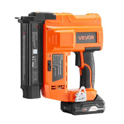 VEVOR 2-in-1 Cordless Brad Nailer, 18 Gauge, 20V Battery Powered Nail Gun and Staple Gun, with 500 pcs Nails, 500 pcs Staples, 2 x 2.0 Ah Li-ion Batteries, Charger, for Home Improvement, Woodworking - DDBLDDQ2H12IQ39MP001V1 - view 10