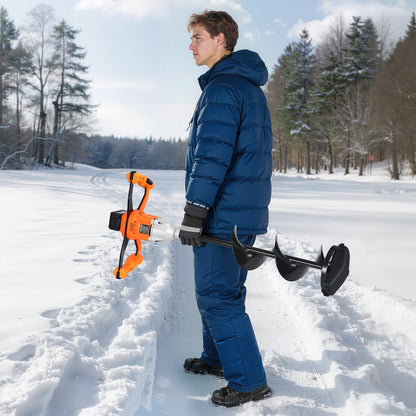 VEVOR 20V Electric Ice Auger, 8 inch Diameter, 2 in 1 Cordless Ice Fishing Augers and Earth Auger with Ices & Earth Drill Bit, Cold-Resistant Post Hole Digger, Turbo High-Speed Cutting System - DDBZ20V40AH2LD388001V1 - view 9
