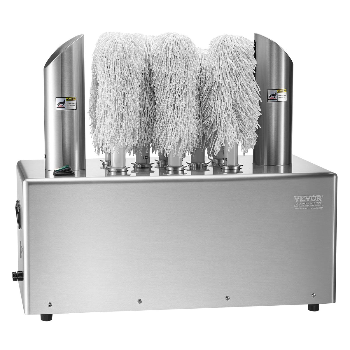 VEVOR Wine Glass Polisher Machine, 8-Brush Glass Polishing Machine, 660 Cups/Hour Electric Commercial Glass Polisher for Champagne Glasses, Beer Cups, Mugs, Perfect for Bar Restaurant Kitchen - DDCBJ8GST000Q1RYQV1 - view 10