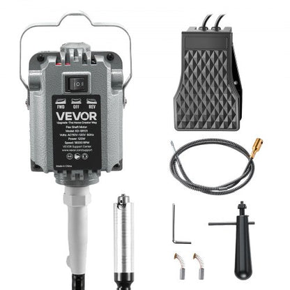 VEVOR Flex Shaft Grinder, 125W 18000RPM Electric Flex Shaft Rotary Tool, Foot Pedal Control Hanging Carver Grinder with Forward-Reverse Rotation for Carving Buffing Engraving Polishing - DDDMJ125WYXCCGIDI001V1 - view 2