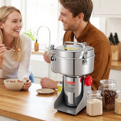VEVOR 2000g Electric Grain Mill Grinder, 3400W 32000RPM High Speed Spice Corn Dry Grinding Machine, Stainless Steel Pulverizer Powder Machine for Dried Grains Coffee Beans Spices Nuts (270° Swing Type) - DDDPSGWYMJ20IMU76001V1 - view 9