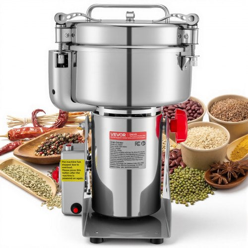 VEVOR 2500g Electric Grain Mill Grinder, 3400W 32000RPM High Speed Spice Corn Dry Grinding Machine, Stainless Steel Pulverizer Powder Machine for Dried Grains Coffee Beans Spices Nuts (270° Swing Type) - DDDPSGWYMJ25U6IPY001V1 - view 2
