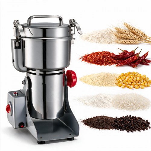 VEVOR Electric Grain Mill Grinder, 1.8 lbs Commercial Spice Grinders, High Speed 2100W Stainless Steel Pulverizer Powder Machine, for Dry Grains, Spices, Cereals, Coffee, Corn & Pepper, Swing Type - DDDPSGWYMJ8012P01001V1 - view 2