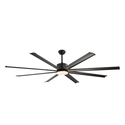 VEVOR 84 Inch Ceiling Fan with Light, 6-Speed Remote Control, Dimmable 3-Color Temperature, Reversible DC Motor, Modern Low Profile Flush Mount Fan for Bedroom, Living Room, Indoor/Outdoor Use, Black - DDDS84INCHLY24RK3V6 - view 10