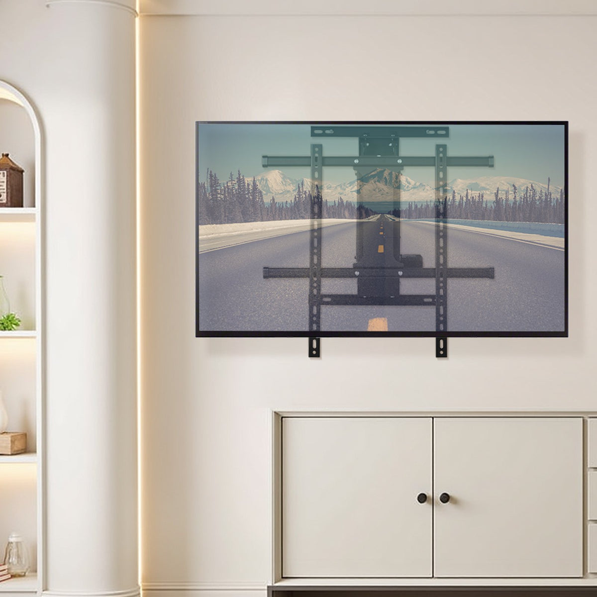 VEVOR Motorized TV Wall Mount, TV Mount for 32 to 65 Inch TV, Electric Adjustable Ceiling TV Mount, Motorized Flip Down TV Mount Bracket with Max VESA 24 x 24 in, Fits TVs Up to 88 lbs - DDDSZJBGSVES4IE4YV1 - view 9