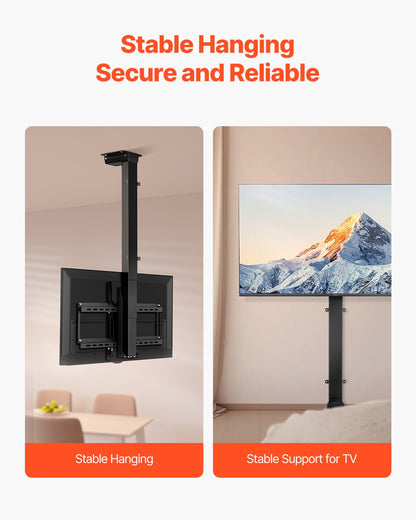 VEVOR Motorized Ceiling TV Mount, TV Wall Mount for 32 to 55 Inch TV, Electric Adjustable Ceiling TV Mount, Motorized Flip Down TV Mount Bracket with Max VESA 24 x 16 in, Fits TVs Up to 120 lbs - DDDSZJDDSVESJD19DV1 - view 5