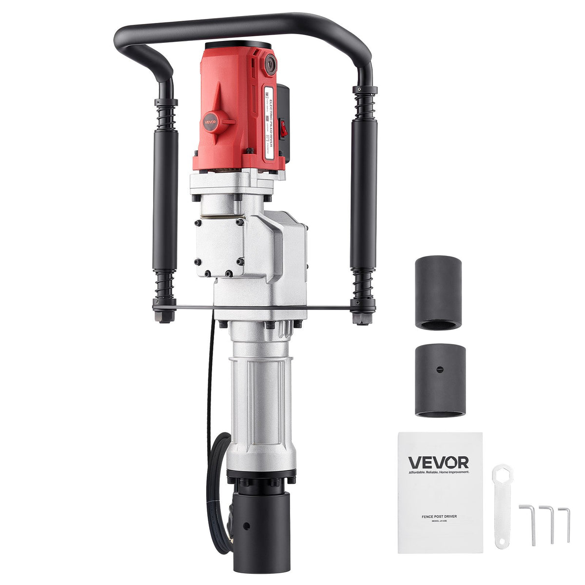 VEVOR Electric T Post Driver, 2200W Handheld Post Pounder with 2.17 in/55mm, 2.76 in/70mm Sleeves, Powerful Pile Driver for Fence,Metal Fencing, Farm, Garden, Construction, Landscaping Projects - DDDZJ2200W00BECMI001V1 - view 1