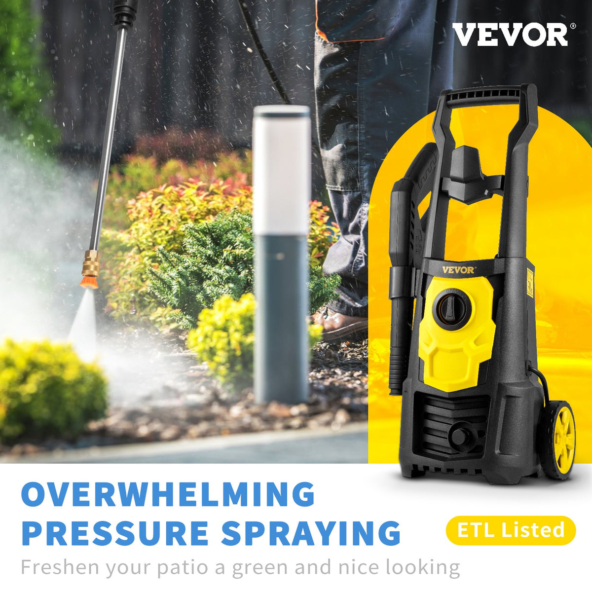 VEVOR Home Mobile Electric Pressure Washer - Select Your Configuration - DDG165GPM110VJP2BV1 - view 2