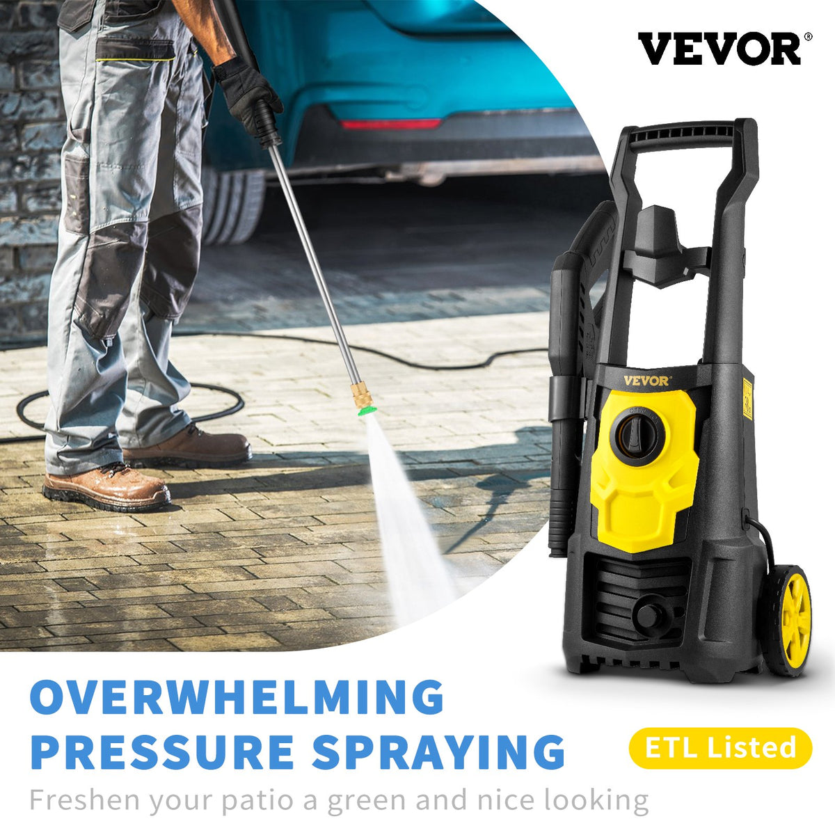 VEVOR Home Mobile Electric Pressure Washer - Select Your Configuration - DDG176GPM110VU1K3V1 - view 2