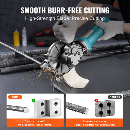 VEVOR Electric Rebar Cutter, 1100W Portable Rebar Cutter, Cutting up to 3/2 inch (4-40mm) Rebar, High Power Steel Concrete Rebar Cutter with Auxiliary Small Handle Tool Case, RD-10 - DDGJQGJ1100WROSKSV1 - view 7
