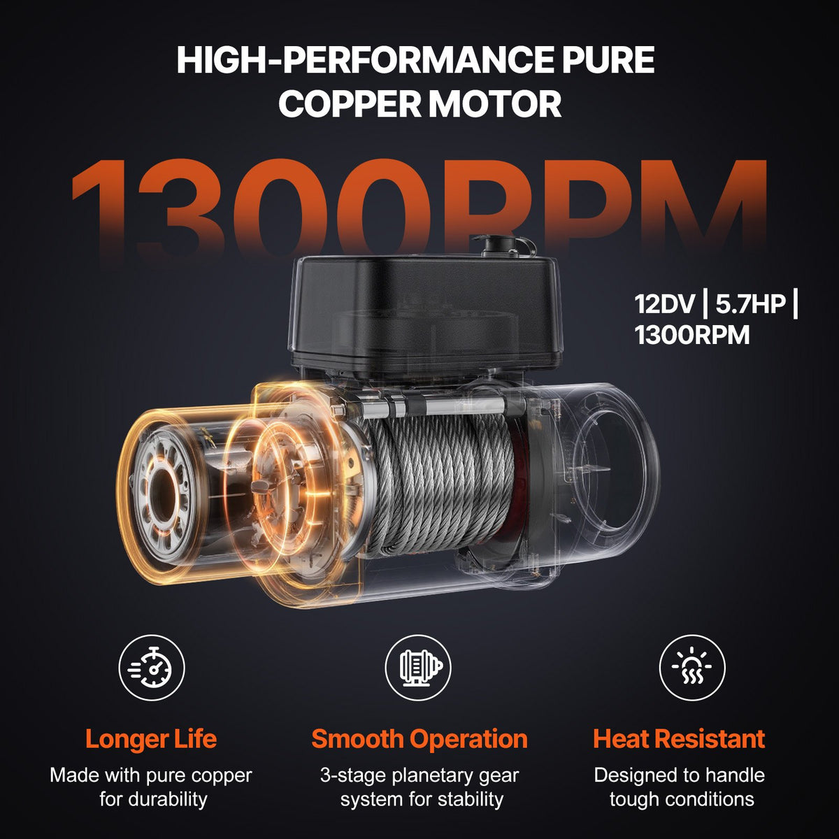 VEVOR Electric Winch - Select Your Configuration - DDGSSJPYXWXYMXBC5V9 - view 3