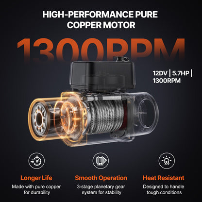 VEVOR Electric Winch - Select Your Configuration - DDGSSJPYXWXYMXBC5V9 - view 3