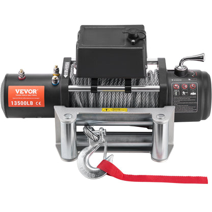 VEVOR Electric Winch, 13,500 lb, 12V DC Truck Winch with Φ3/8 in x 80 ft Steel Cable Roller Fairlead Wireless & Wired Remote Control, IP55 Waterproof for Towing Off-Road SUV Jeep Truck Trailer Boat - DDGSSJPYXWXYY665VV9 - view 10