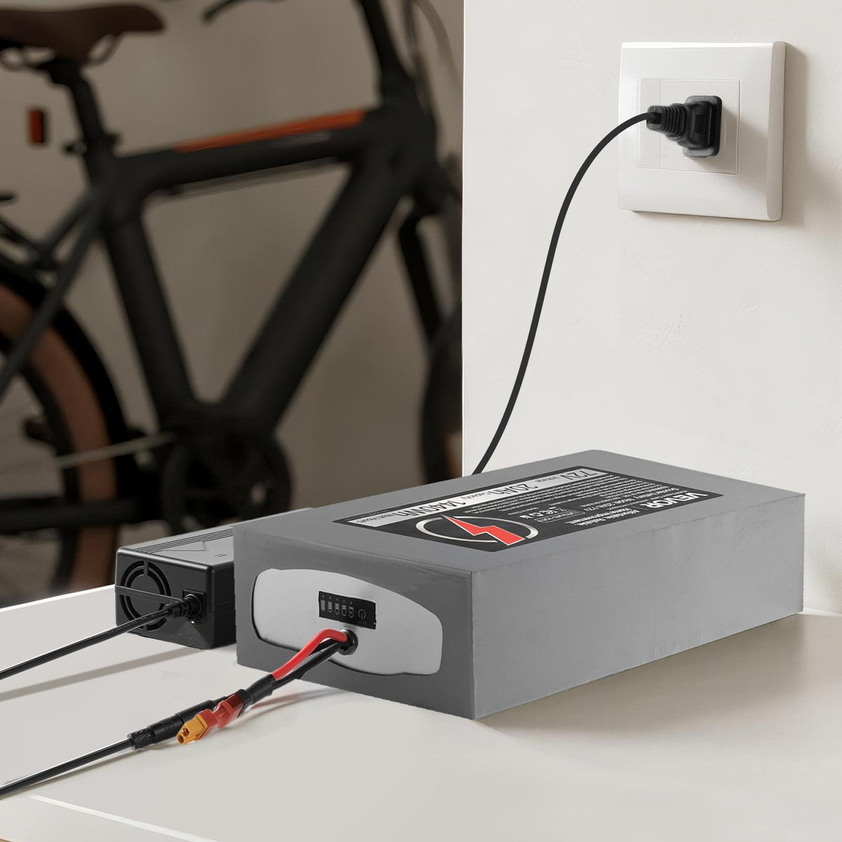 VEVOR 72V Electric Scooter Battery, 20Ah, Ebike Lithium Battery Pack with 50A BMS, Charger, T-Plug Expansion Cable, 500+ Cycles, Compatible with 7200W Motors, for Electric Bikes Bicycles, Scooters - DDHBCDC72V20KQFYG001V1 - view 9