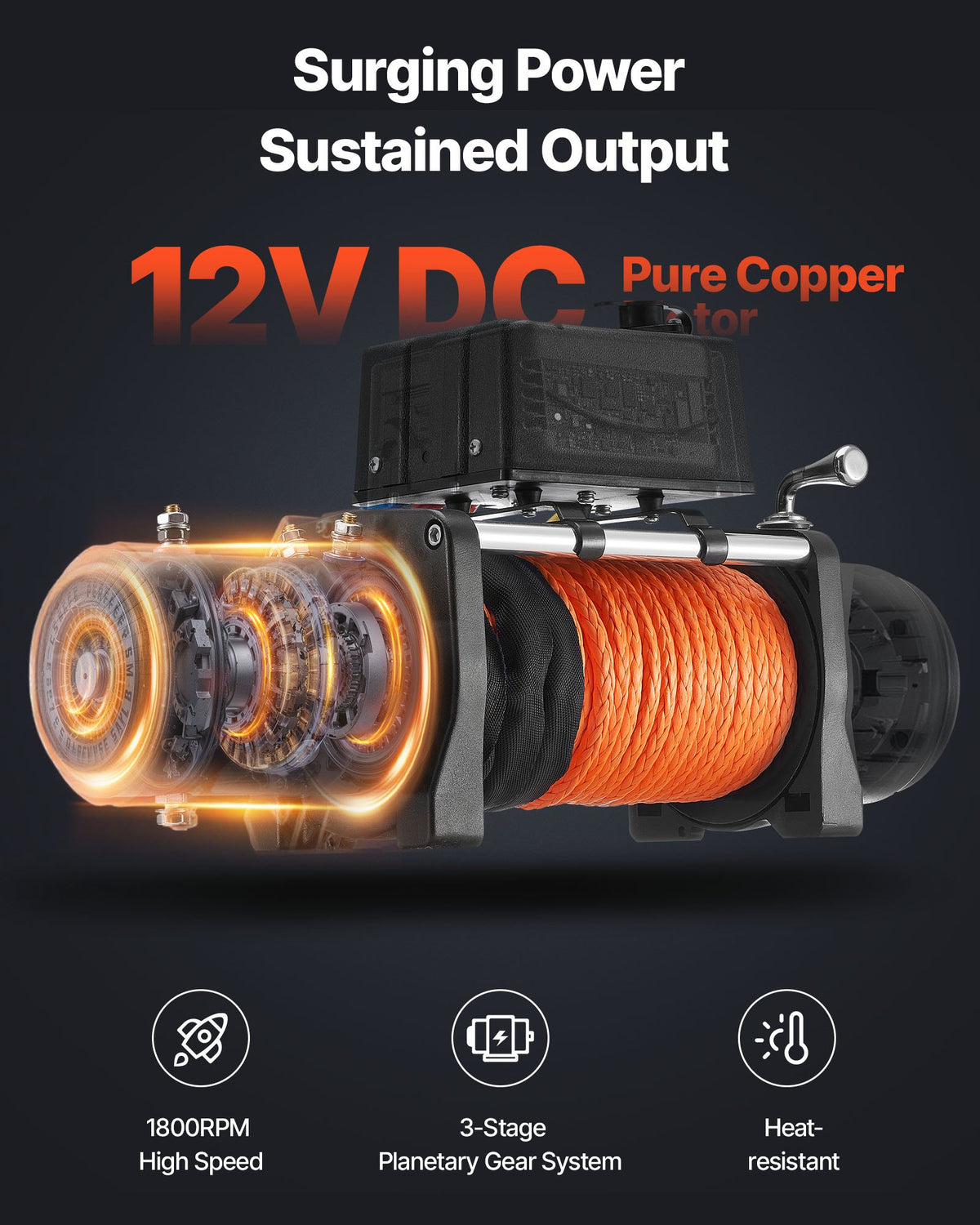 VEVOR Electric Winch - Select Your Configuration - DDHCSJPYXWXYBQ8X5V9 - view 3