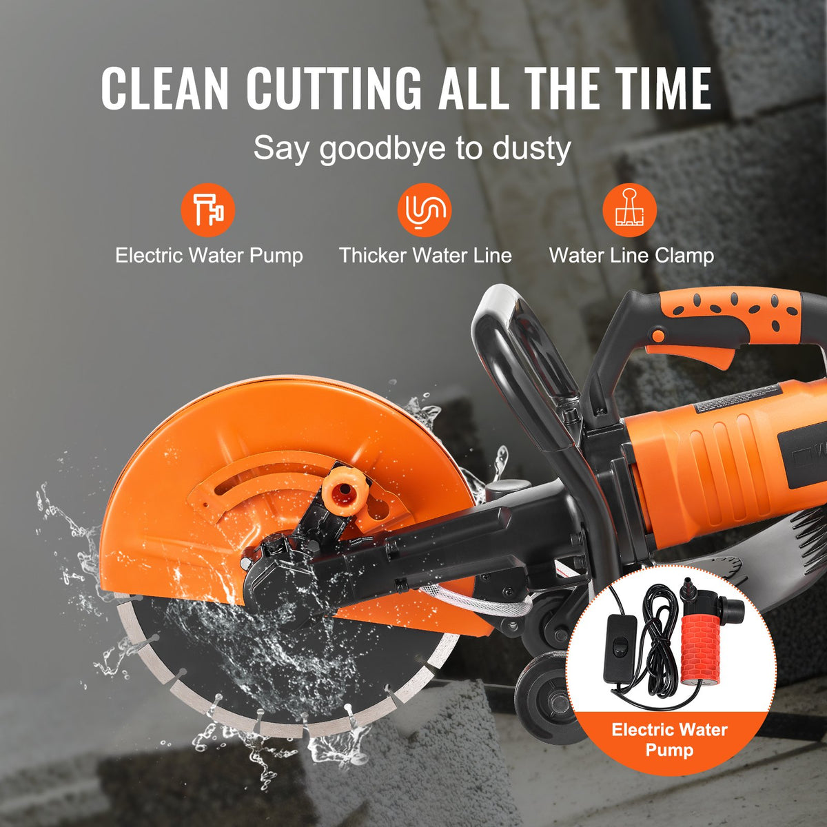 VEVOR Concrete Saws - Select Your Configuration - DDHNTJ1800W12HEK8V1 - view 3