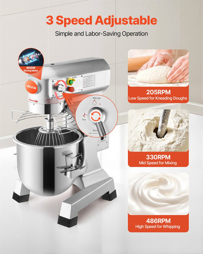 VEVOR Commercial Food Mixer - Select Your Configuration - DDJBJ15LCLSB15B01V1 - view 3