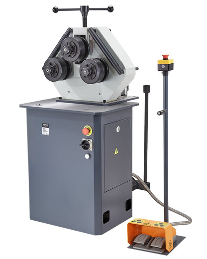 VEVOR 750W Electric Roll Bending Machine, 3-Roller Electric Pipe Bender Machine with Reversible Foot Switch, Support Horizontal/Vertical Operation (220V 60Hz 3-Phase, No Plug) - DDJGJ1636MM0NWBU1V4 - view 1