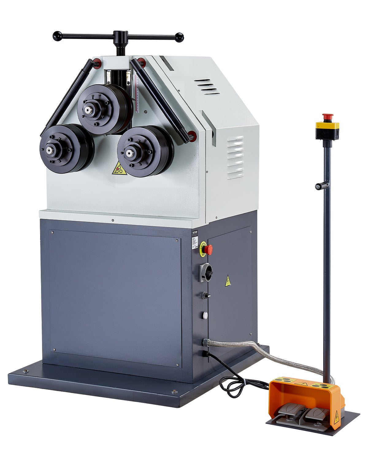 VEVOR 2.2KW Electric Roll Bending Machine, 3-Roller Electric Pipe Bender Machine with 180° Maximum Bending Angle & Reversible Foot Switch, Support Horizontal/Vertical Operation (220V 60Hz 3-Phase) - DDJGJ3070MM20GNSJV4 - view 1
