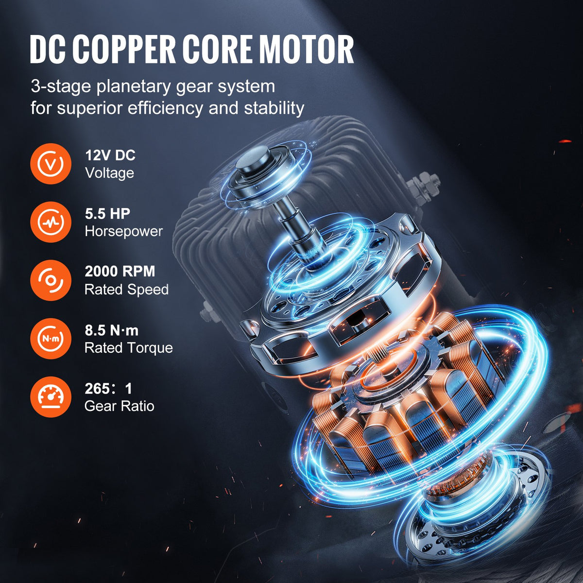 VEVOR Electric Winch - Select Your Configuration - DDJP1.2WB85FTGS01M2 - view 3