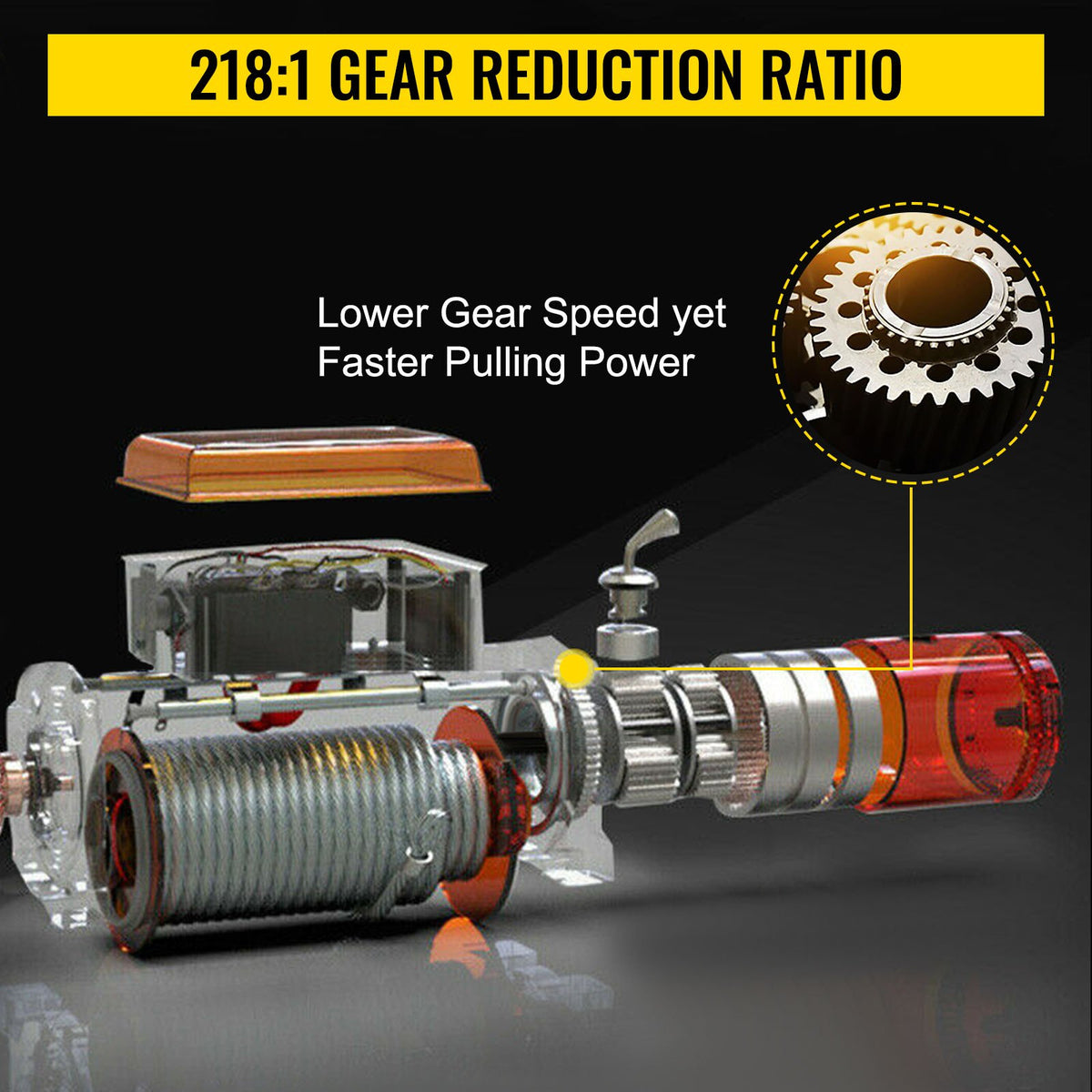 VEVOR 12V Electric Winch 17500 lbs Synthetic Rope 9.5 mm x 26 m Wireless ATV Winch - DDJP1.75WB2181H01A2 - view 6
