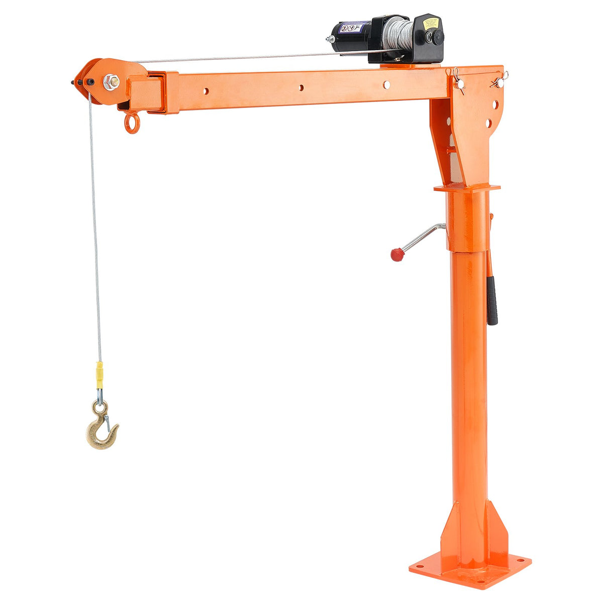 VEVOR Electric Pickup Truck Crane, 1100 lbs, Folding Truck-Mounted Bed Crane with Electric Winch 3500 lbs, Steel Pickup Truck Jib Crane Hoist 360° Swivel for Lifting Goods in Construction, Factory - DDJPCZDJDDJP4OMHJV9 - view 1