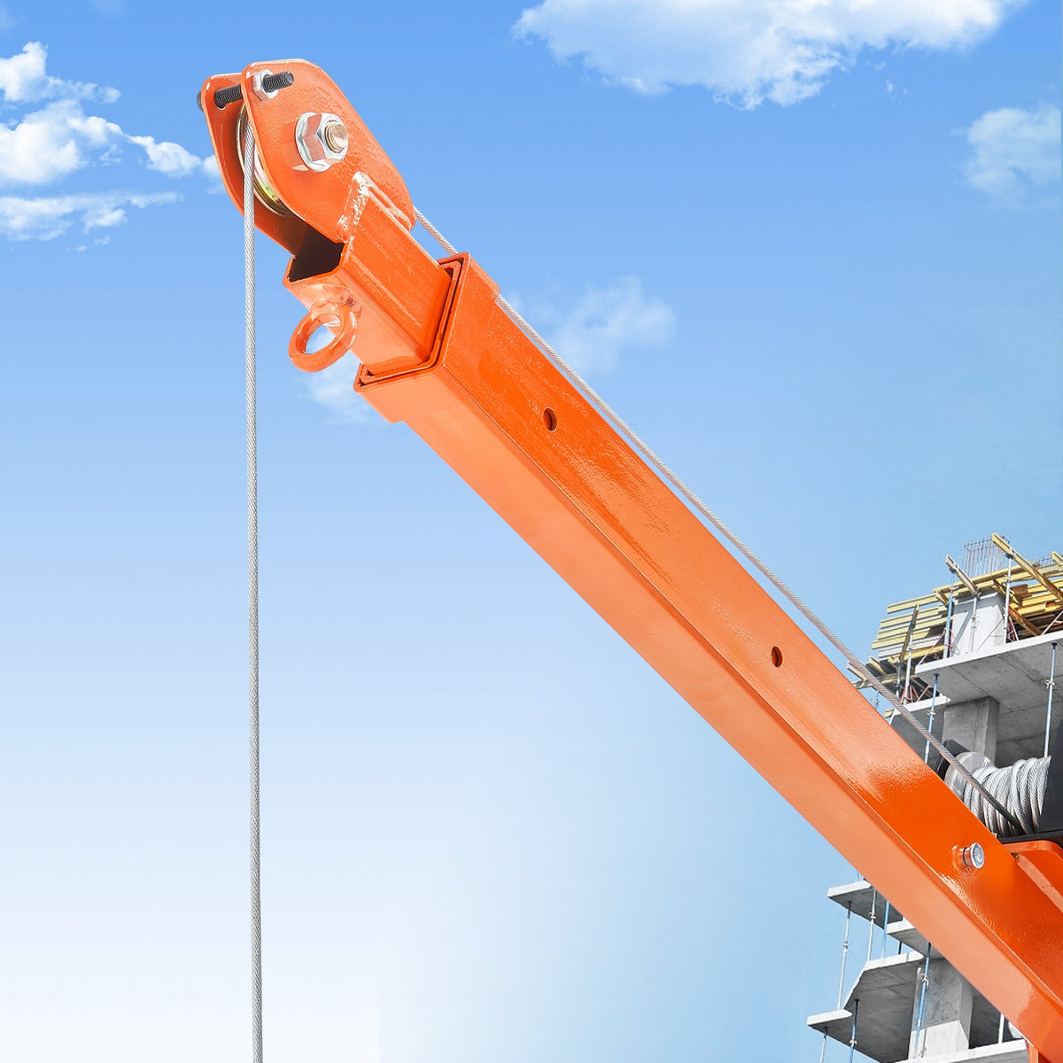 VEVOR Electric Pickup Truck Crane, 1100 lbs, Folding Truck-Mounted Bed Crane with Electric Winch 3500 lbs, Steel Pickup Truck Jib Crane Hoist 360° Swivel for Lifting Goods in Construction, Factory - DDJPCZDJDDJP4OMHJV9 - view 9