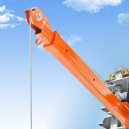 VEVOR Electric Pickup Truck Crane, 1100 lbs, Folding Truck-Mounted Bed Crane with Electric Winch 3500 lbs, Steel Pickup Truck Jib Crane Hoist 360° Swivel for Lifting Goods in Construction, Factory - DDJPCZDJDDJP4OMHJV9 - view 9