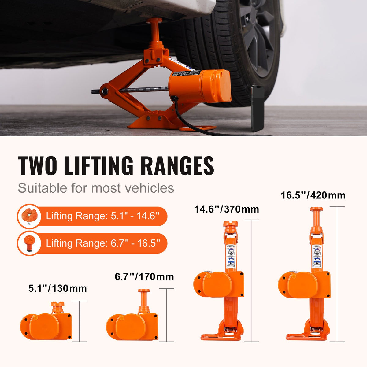 VEVOR Electric Car Jacks - Select Your Configuration - DDJSQJDTJDDD3GJPZV9 - view 3