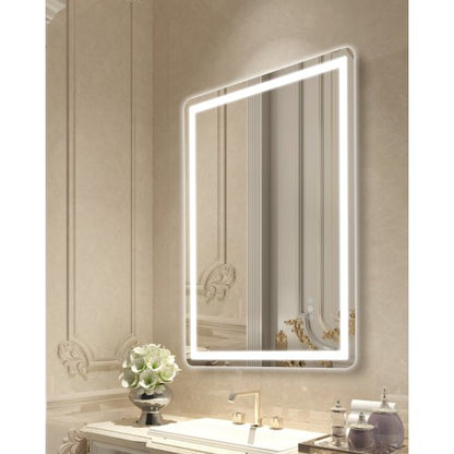VEVOR LED Bathroom Mirror, 28" x 36" LED Bathroom Vanity Mirror with Frontlit and Backlit, Anti-Fog Memory Mirror with Lights, Stepless 3 Colors Temperature Dimmable Bathroom Mirror, Wall Mounted - DDJXJ2836INCX9WBYV1 - view 2