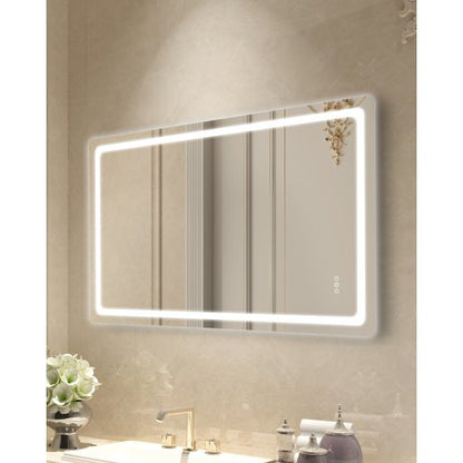 VEVOR LED Bathroom Mirror, 36" x 72" LED Bathroom Vanity Mirror with Frontlit and Backlit, Anti-Fog Memory Mirror with Lights, Stepless 3 Colors Temperature Dimmable Bathroom Mirror, Wall Mounted - DDJXJ3672INCAOO9TV1 - view 2