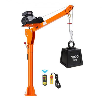VEVOR Electric Truck Crane, 1100 lbs Pickup Truck Crane with PA800 Electric Hoist, 360° Rotating Telescopic Boom, Premium Galvanized Steel,Foldable Pickup Bed Jib Hoist for Machine Lumber Lifting - DDKCZDJDDHLCGBNL4001V1 - view 2
