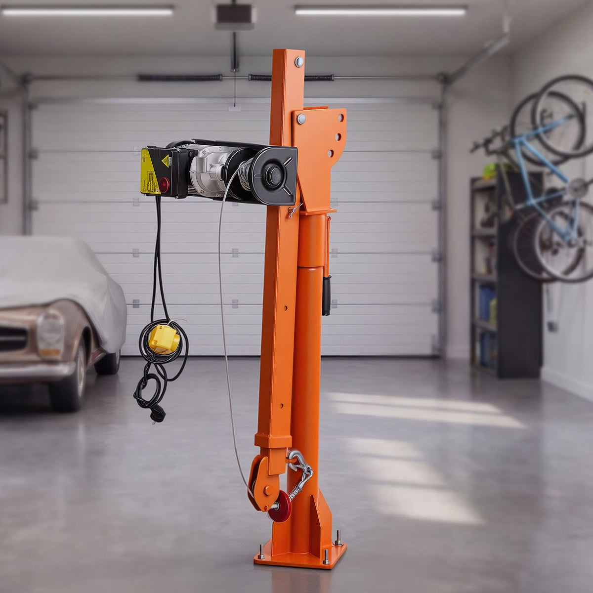 VEVOR Electric Truck Crane, 1100 lbs Pickup Truck Crane with PA800 Electric Hoist, 360° Rotating Telescopic Boom, Premium Galvanized Steel,Foldable Pickup Bed Jib Hoist for Machine Lumber Lifting - DDKCZDJDDHLCGBNL4001V1 - view 9
