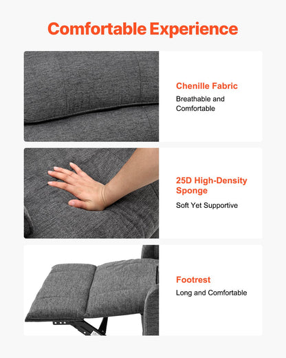 VEVOR Power Lift Recliner Chair, Lift Chair with Heat and Massage for Elderly, Dual Motor Recliner Chair with 2 Anti-Fall Ropes, Infinite Position Adjustment Electric Recliner (Medium, Dark Gray) - DDKDTYSDJZCCE9P4DV1 - view 6