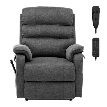 VEVOR Power Lift Recliner Chair, Lift Chair with Heat and Massage for Elderly, Dual Motor Recliner Chair with 2 Anti-Fall Ropes, Infinite Position Adjustment Electric Recliner (Medium, Dark Gray) - DDKDTYSDJZCCE9P4DV1 - view 10