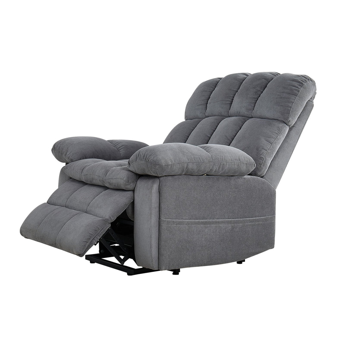 VEVOR Power Lift Recliner Chair, Dual Motor, Oversized Electric Lift Chair with Heat and Massage for Elderly, Infinite Position Adjustment, Chenille Fabric, with Side Pockets, Cup Holders, Light Gray - DDKDTYZSBLOVZTZOK001V1 - view 10