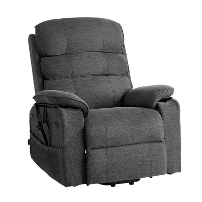 VEVOR Power Lift Recliner Chair, Dual Motor Medium Lift Chair with Heat and Massage for Elderly, Position Adjustable, Remote Control, with Side Pockets, Chenille Fabric, Dark Gray - DDKDTYZSPGZC2BFND001V1 - view 10