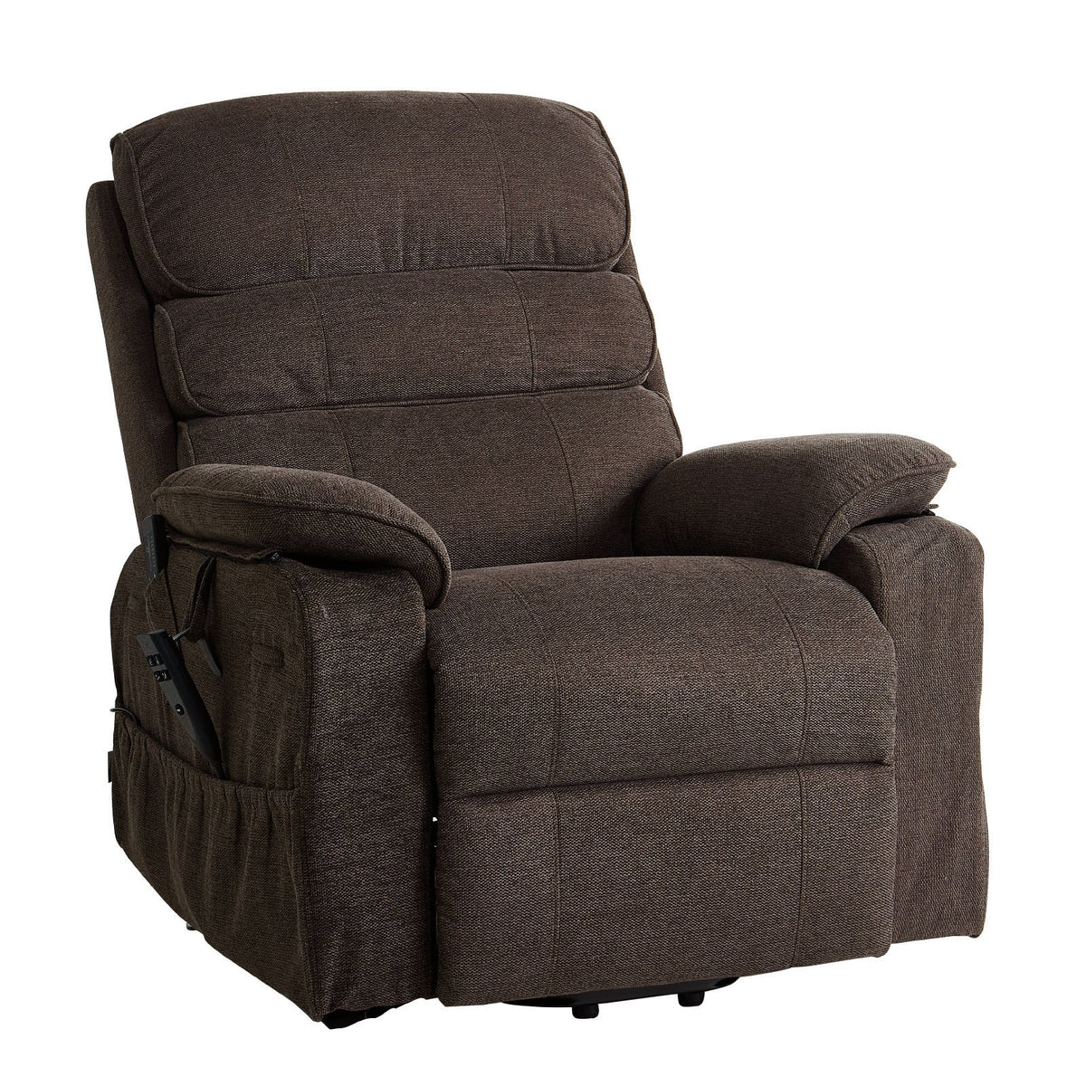 VEVOR Power Lift Recliner Chair, Dual Motor Medium Lift Chair with Heat and Massage for Elderly, Position Adjustable, Remote Control, with Side Pockets, Chenille Fabric, Brown - DDKDTYZSXNEZ6A38Y001V1 - view 10